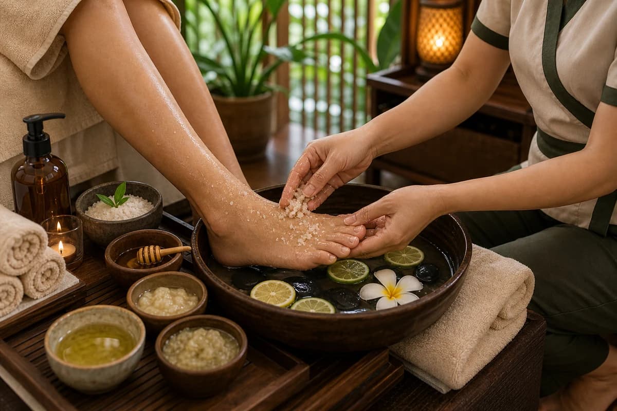 Foot Scrub service at Cradle Massage and Wellness Spa